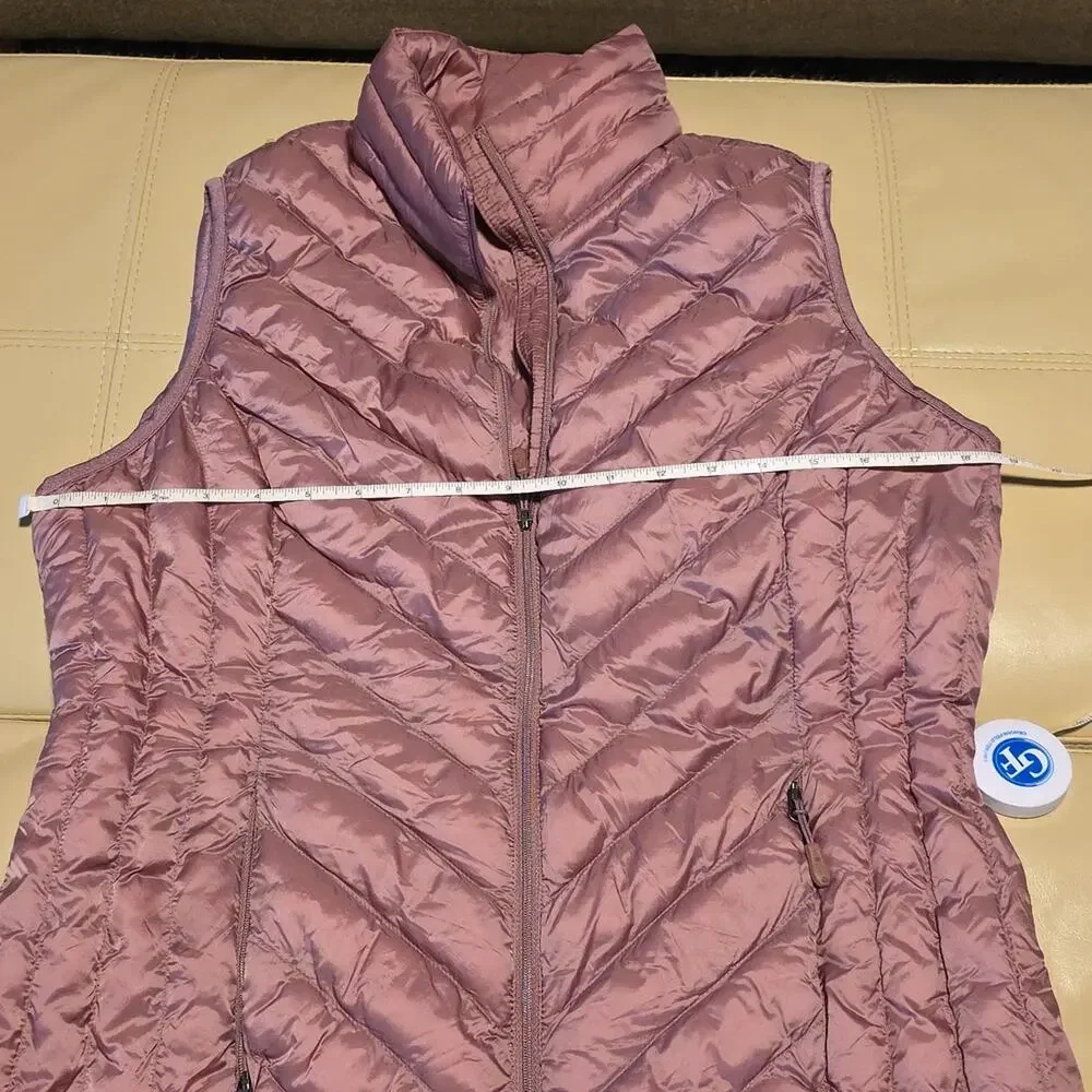 31 Degrees Heat Packable Pink Quilted Puffer Vest Womens Size Medium